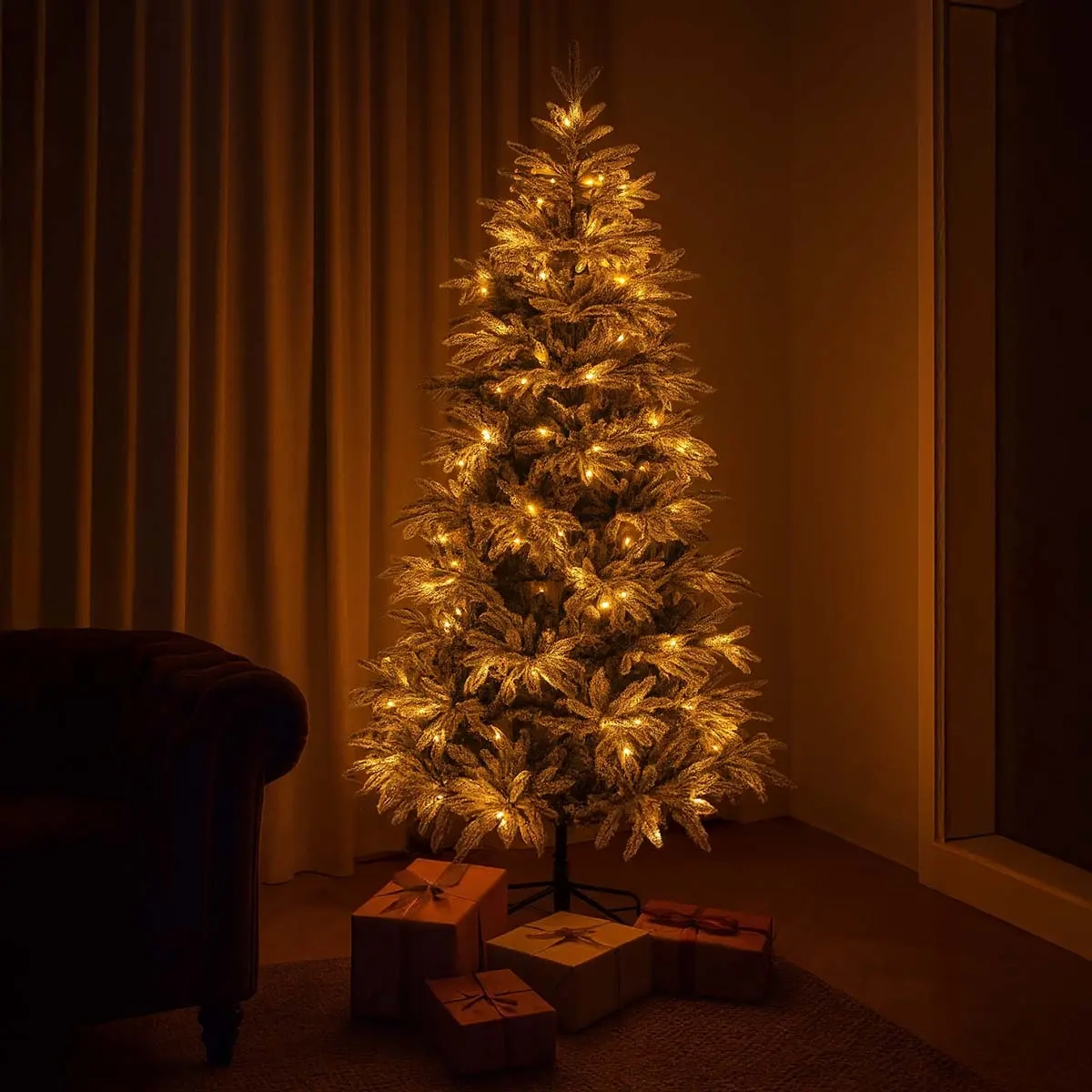 Juletræ rimet 180cm 300LED - juletræer - 6410416508658 - 2