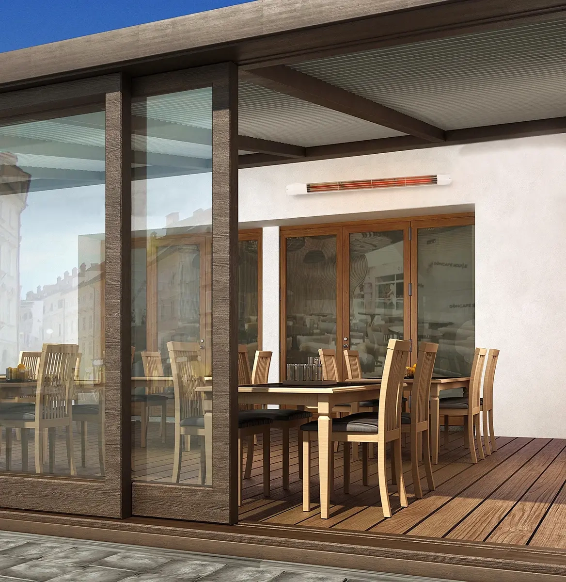 Terrassvärmare Heatstone 90cm 1000W - Värmare och eldstadstillbehör - 6430033338087 - 0