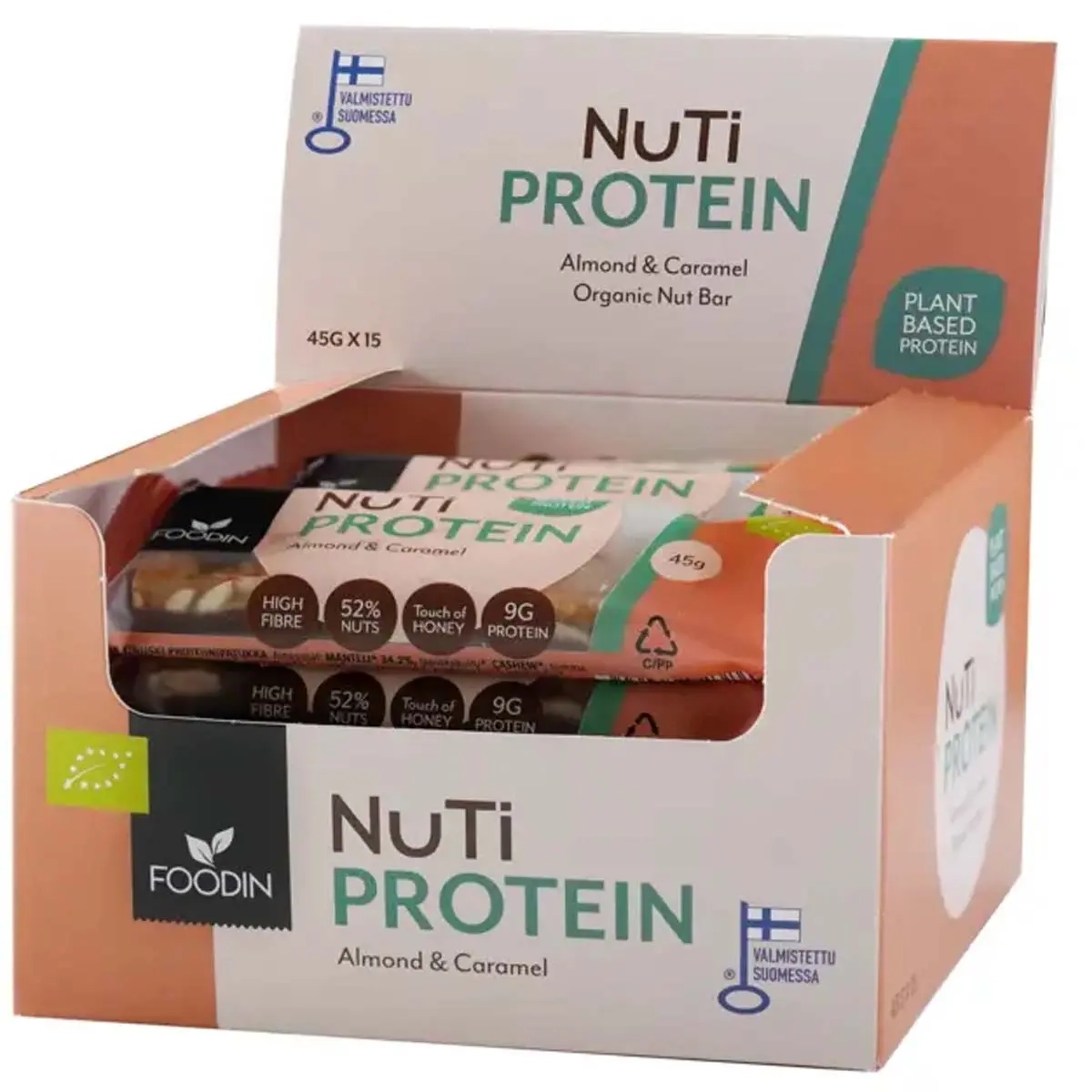 Nuti Protein Mandler Karamel bar 15x4 -  - 6430048238709 - 0