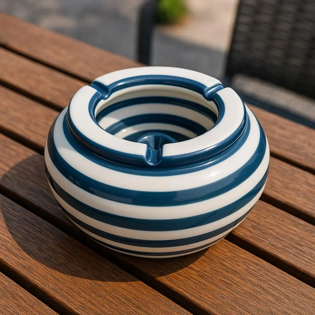 Askebæger Stripes 14,5 x 8,5cm assorteret - Askespande og zinkspande - 8711295946233 - 1