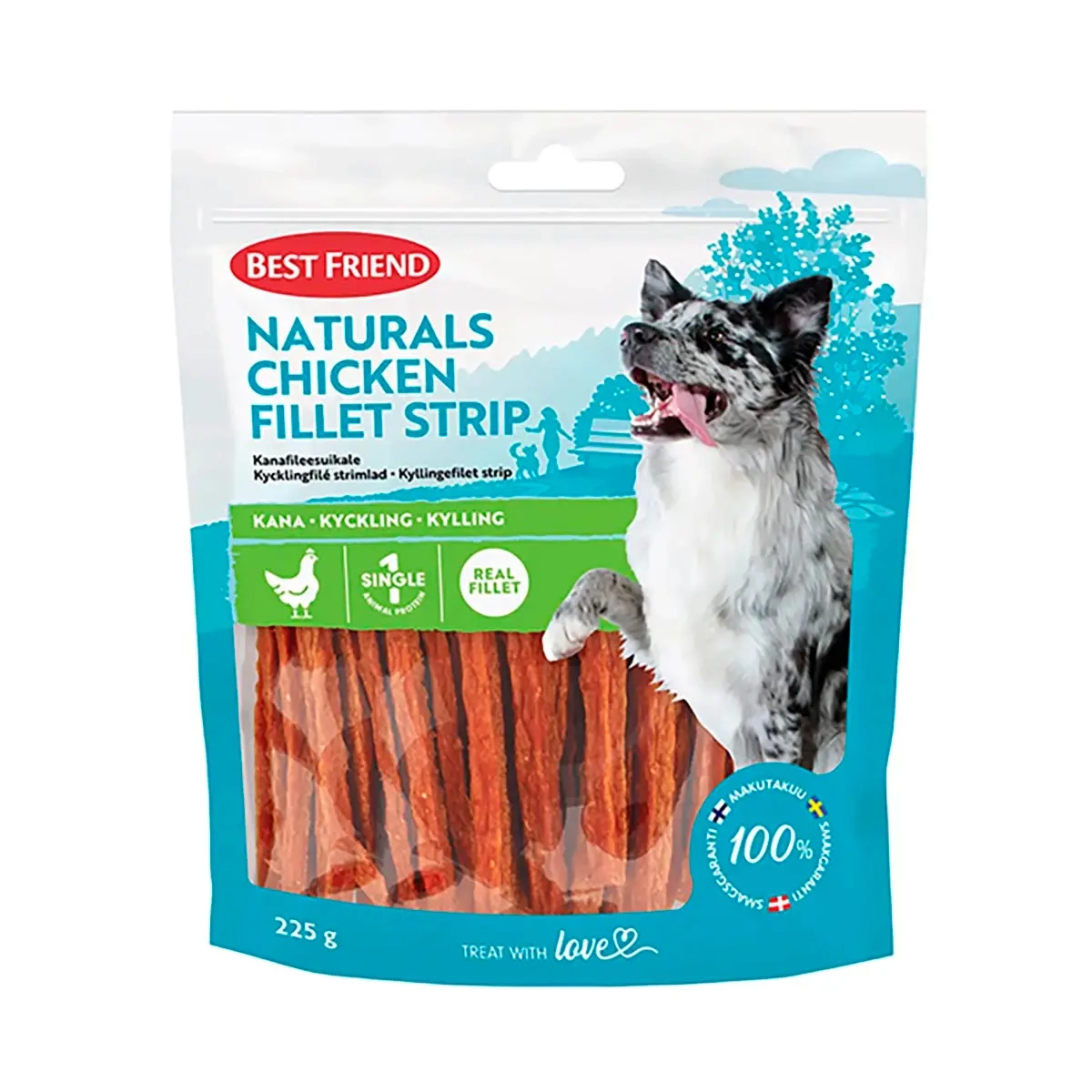 Kyllingefilestrimler Best Friend Naturals 22 - Hundetyggeknogler, tyggepinde og tyggeruller - 5700551172489 - 0