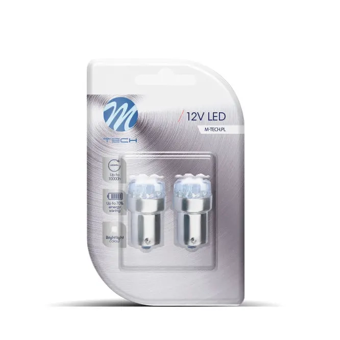 Led Grundlæggende P21W BA15s gul 9 Led - LED-lys og LED-sæt - 5901508514554 - 0