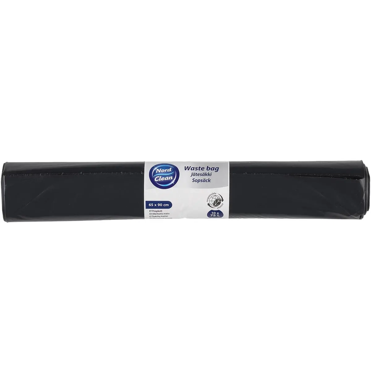 AVFALLSSÄCK 75L SVART 10st - Soppåsar och avfallssäckar - 6410412976185 - 0
