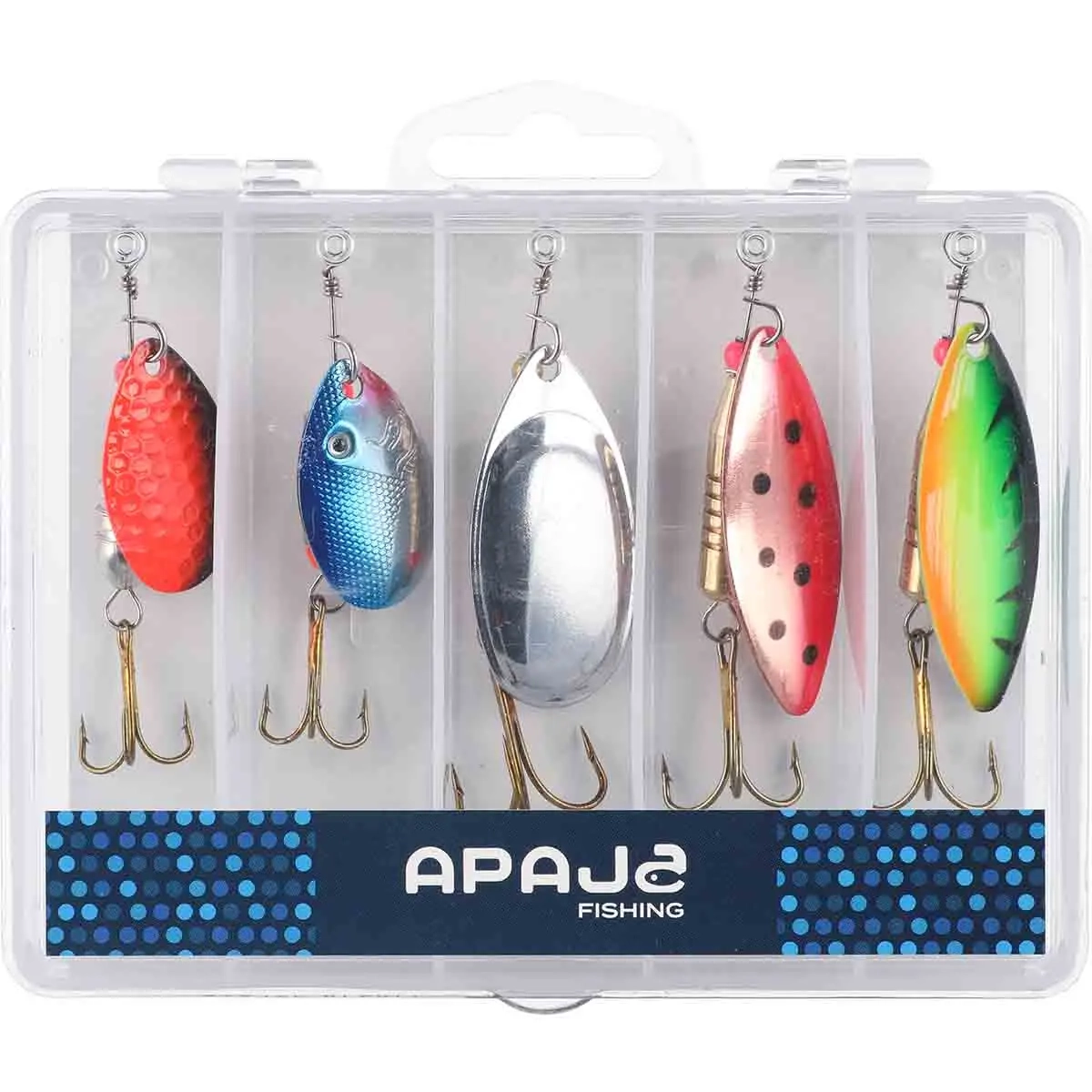 Blinkpakke med 5 stk spinnerlod 8-12g - Spinner - 6410416357096 - 0