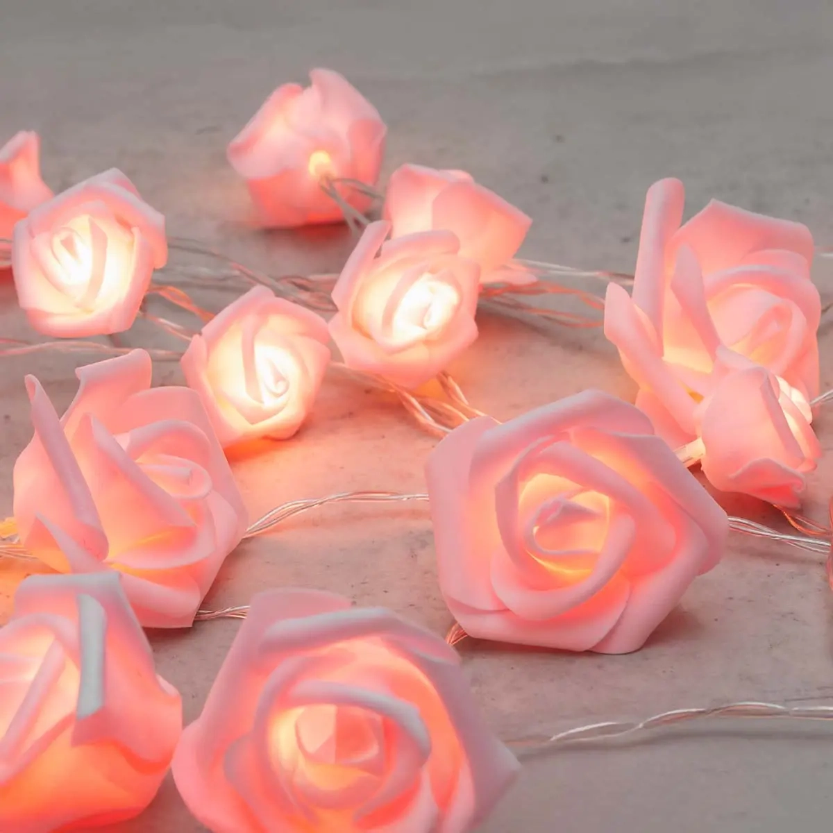 Batteridrevet lyskæde Rose 20 LED pink - Batteri lys - 6410416419268 - 0