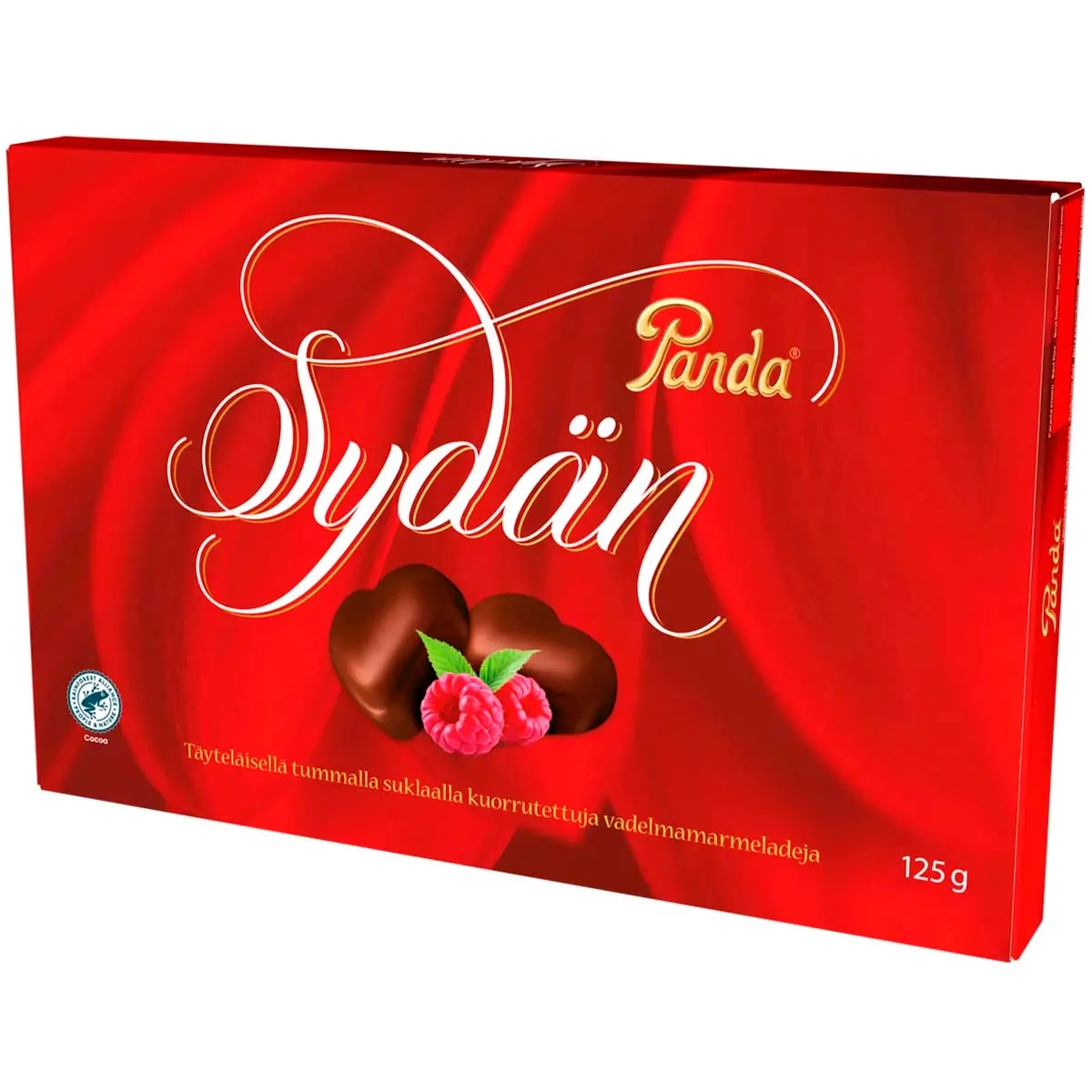 Panda Sydän hallonmarmelad med mörk choklad 125g - Choklad och praliner - 6412500010610 - 0