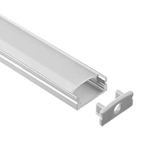 Aluminiumlist för LED-list 1m rak aluminium - LED-remsor och LED-lister - 6418536014134 - 0