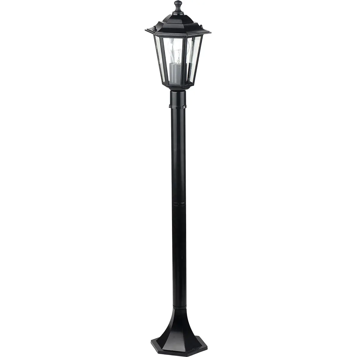Parketgulvlampe sort 120 cm 1-lys - Lygtepæle og spotlights - 6418536020548 - 0