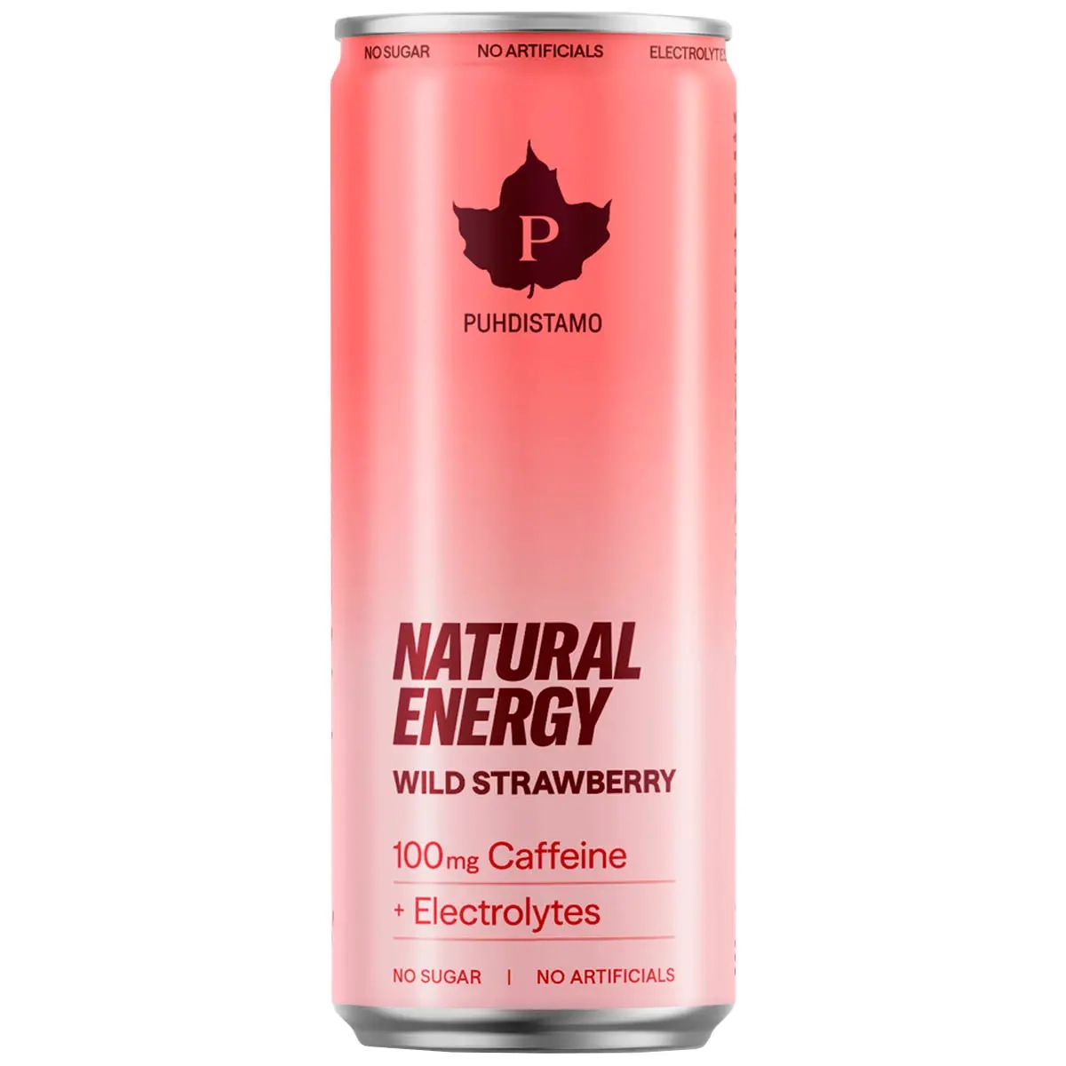 Natural Energy Drink Wild Strawberry 24x330ml - Energidrycker - 6430028420650 - 1