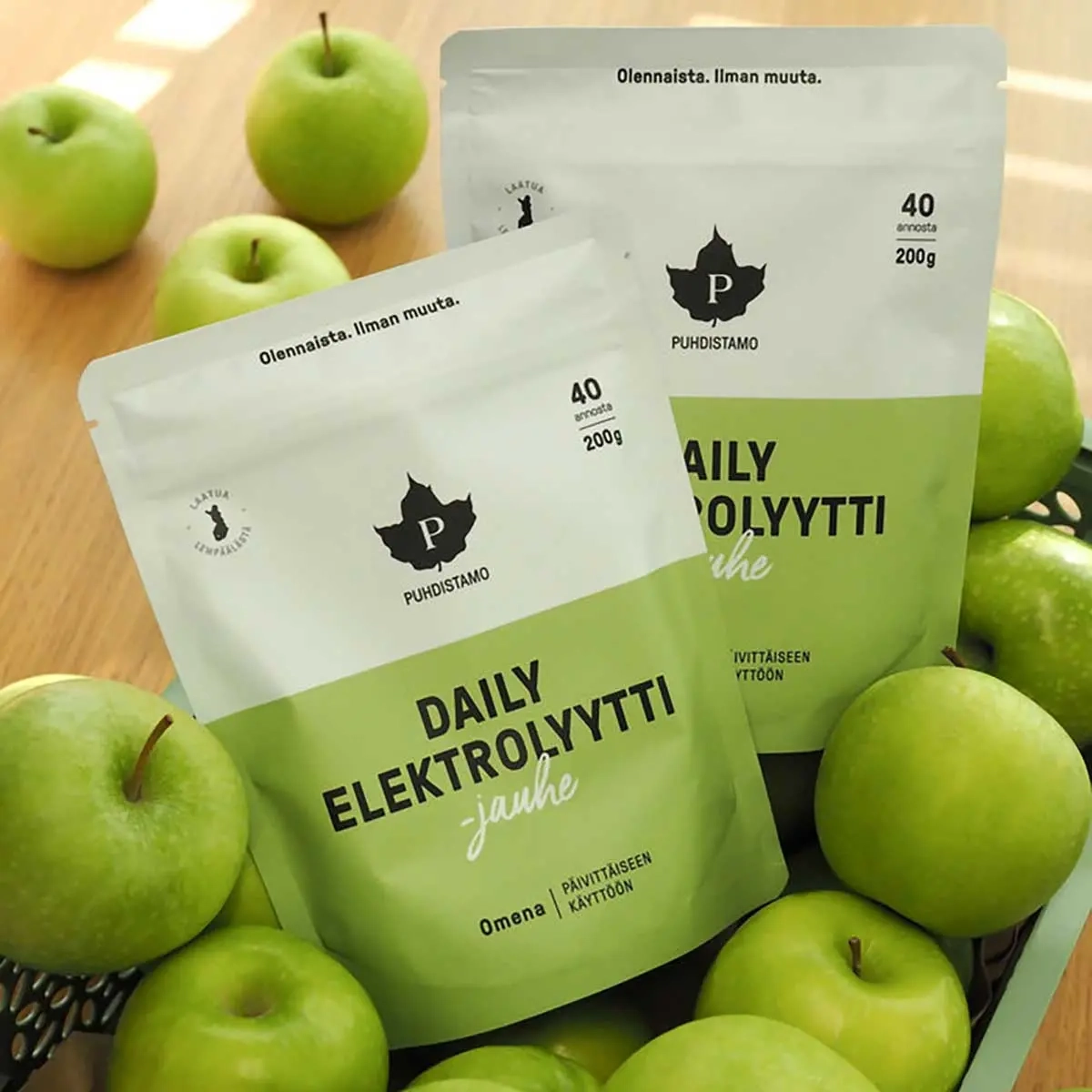 Elektrolytpulver Äpple 200g Puhdistamo - Vitaminer och pulver - 6430028420841 - 2