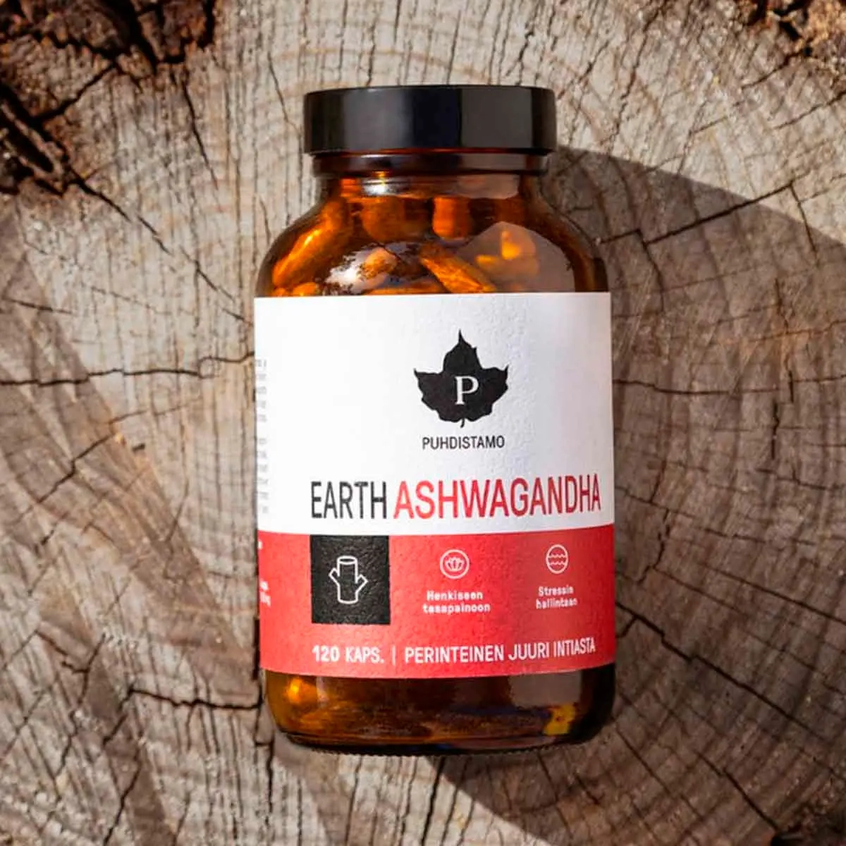 Pureness Earth Ashwagandha 120 kapslar - Vitaminer och pulver - 6430039224674 - 2