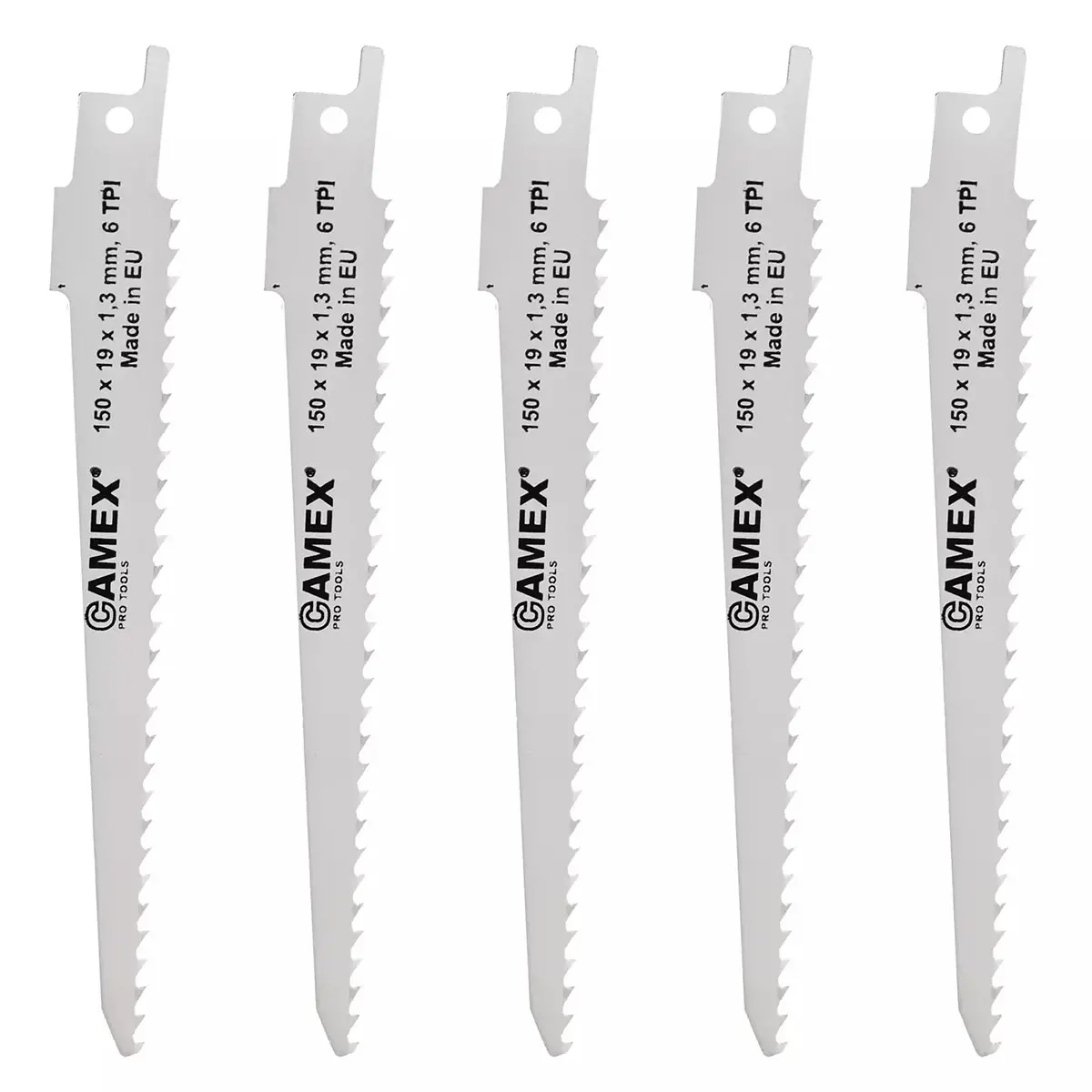 Puukkosahanterä 150x19x1,3mm 6 TPI BiCo 5kpl - Sticksågblad - 6438152025871 - 0
