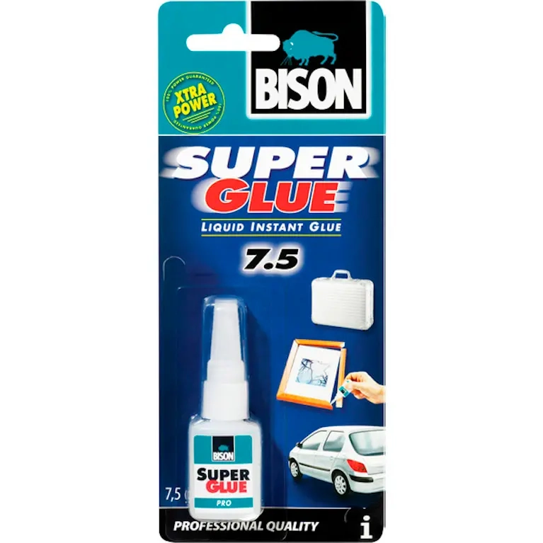 Hurtiglim Bison Industrial 7,5g - Hurtig lim - 8710439901275 - 0