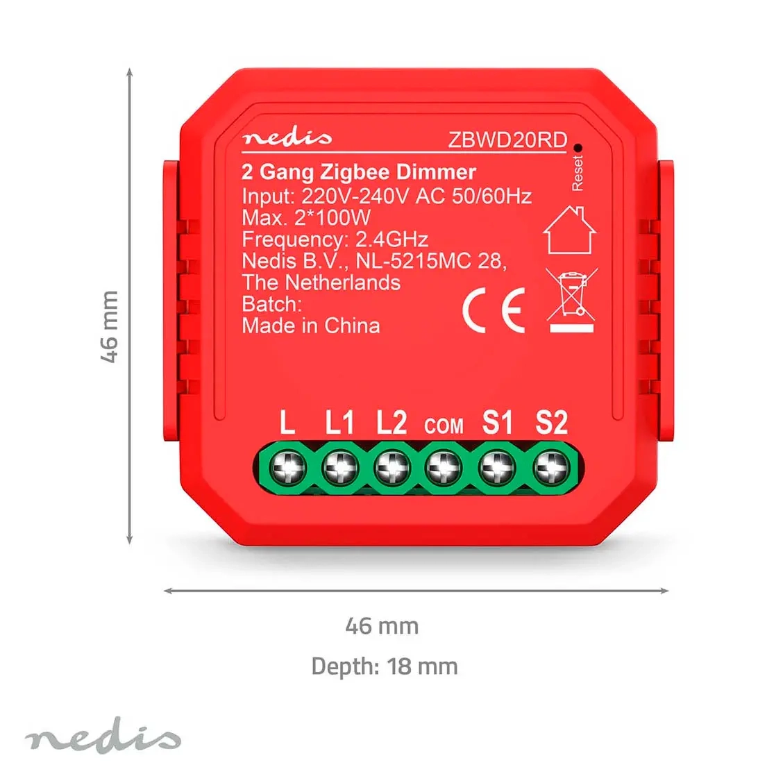 Dimmer Nedis SmartLife Zigbee 3.0 - Strömbrytare och dimmers - 5412810452187 - 1