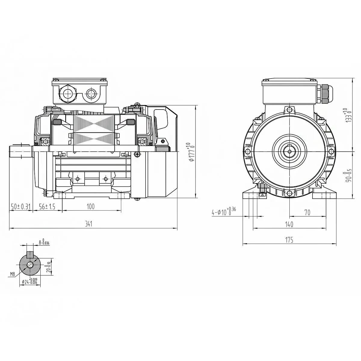 Elmotor 2,2KW 230V/400V - Kompressor reservedele - 6418914859999 - 1