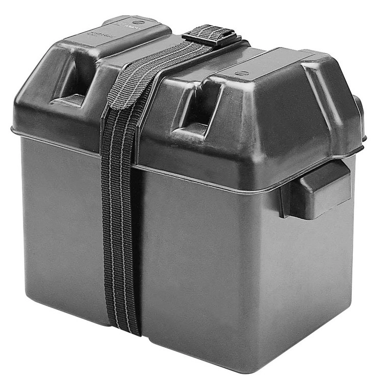 Batteribox med spännrem, medium 28x19,5x20cm - Batteribox och batteriladdare - 6438131032500 - 0