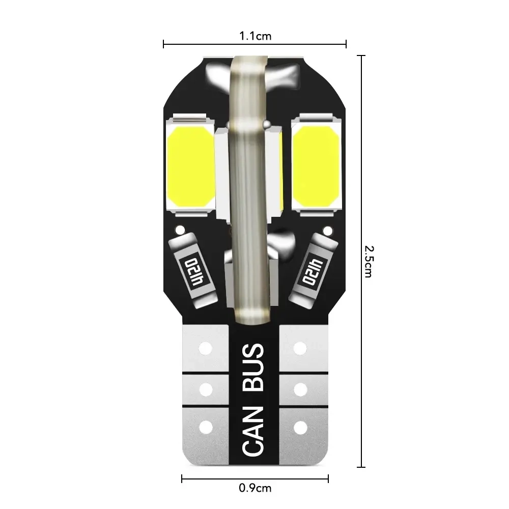 LED-lampa 12V 2W T10 CAN-BUS 2st - LED lampor och LED kit - 6438471287219 - 1