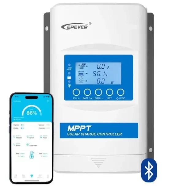 MPPT 20A Bluetooth solcellspanelsregulator - Laddningsregulatorer för solpaneler - 6438471350968 - 2