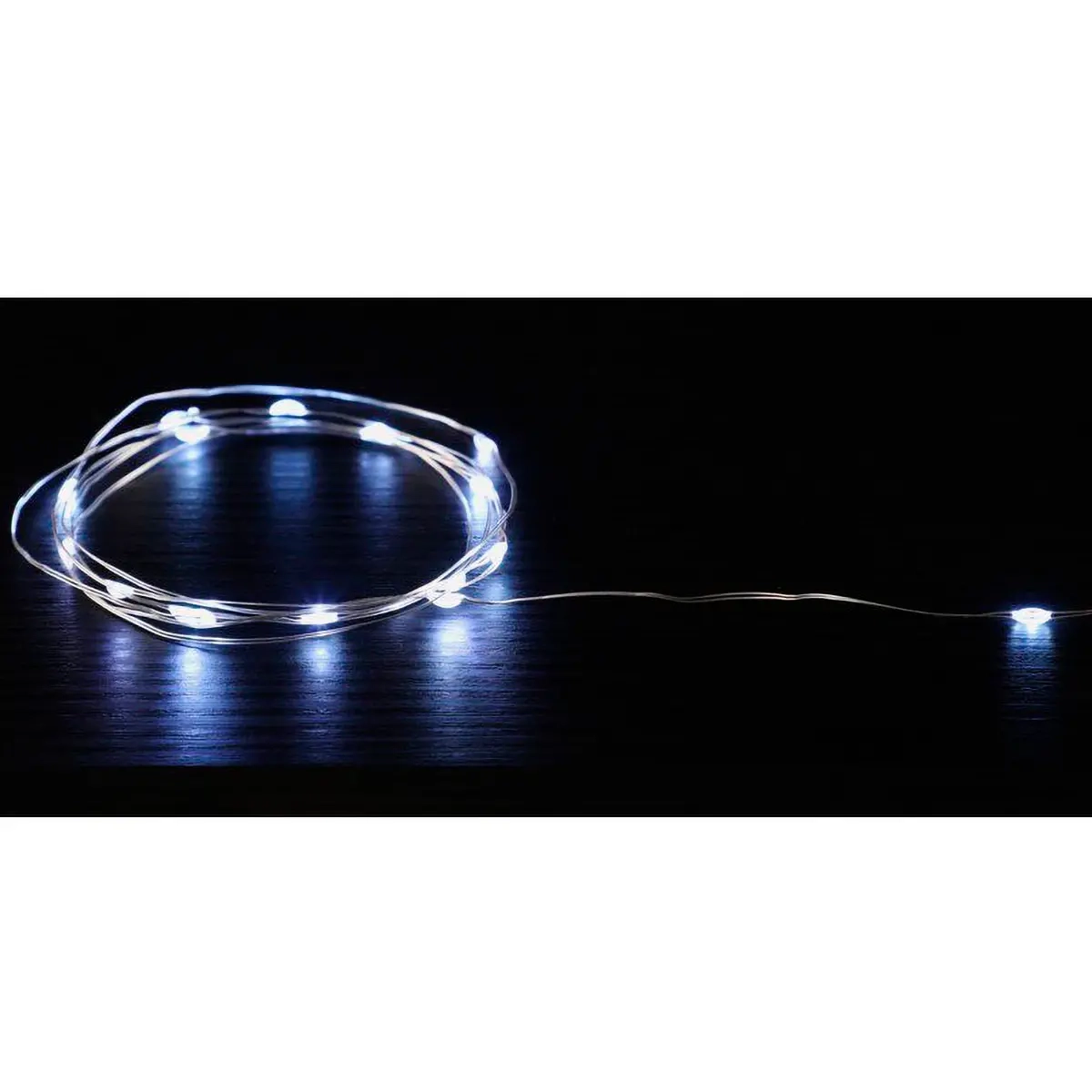 Batterilamper kold hvid micro-led 2 - Lyskæde til udendørs brug - 6410416377193 - 2