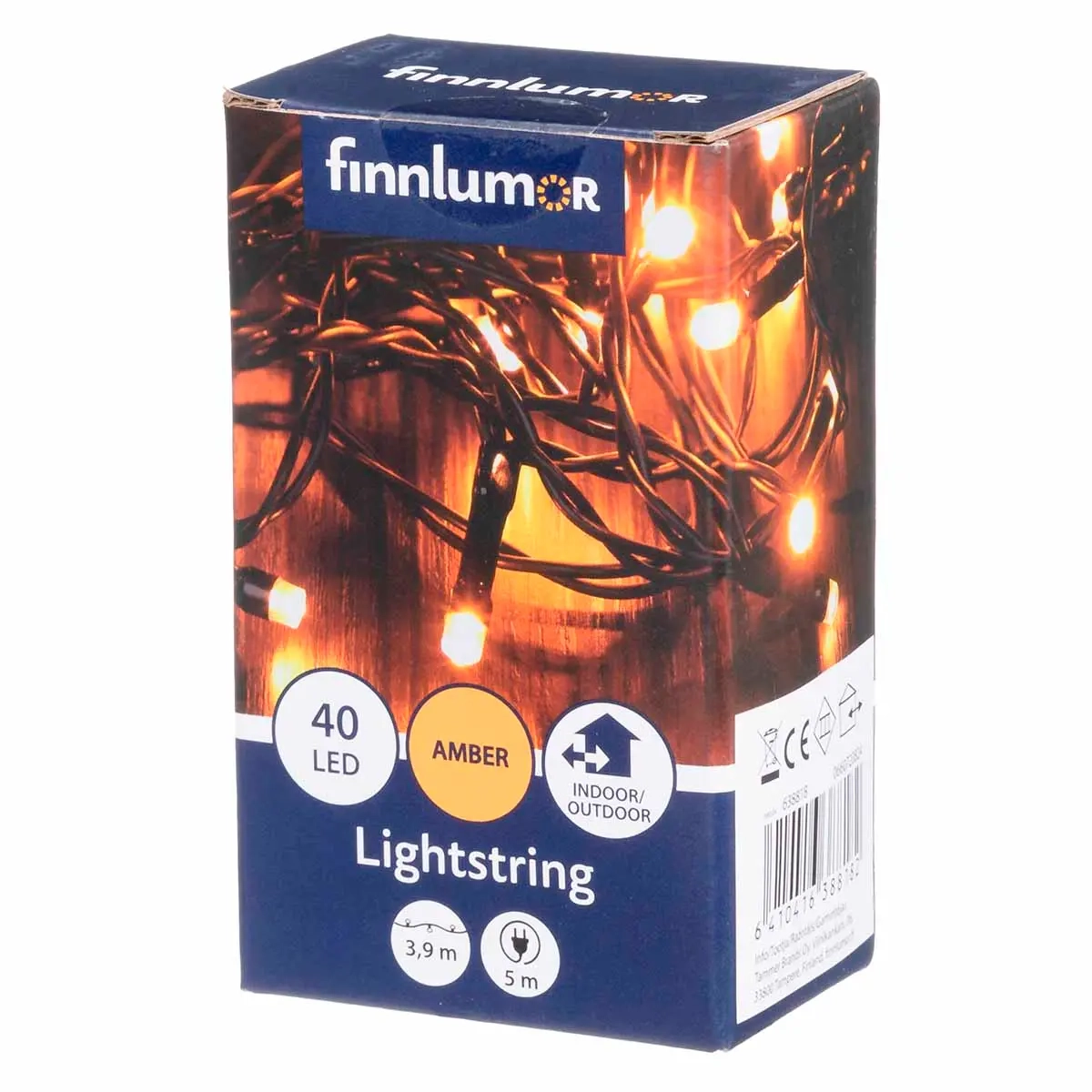 Lyserkæde 40 led Amber 4m - Lyssæt og lysbånd - 6410416388182 - 0