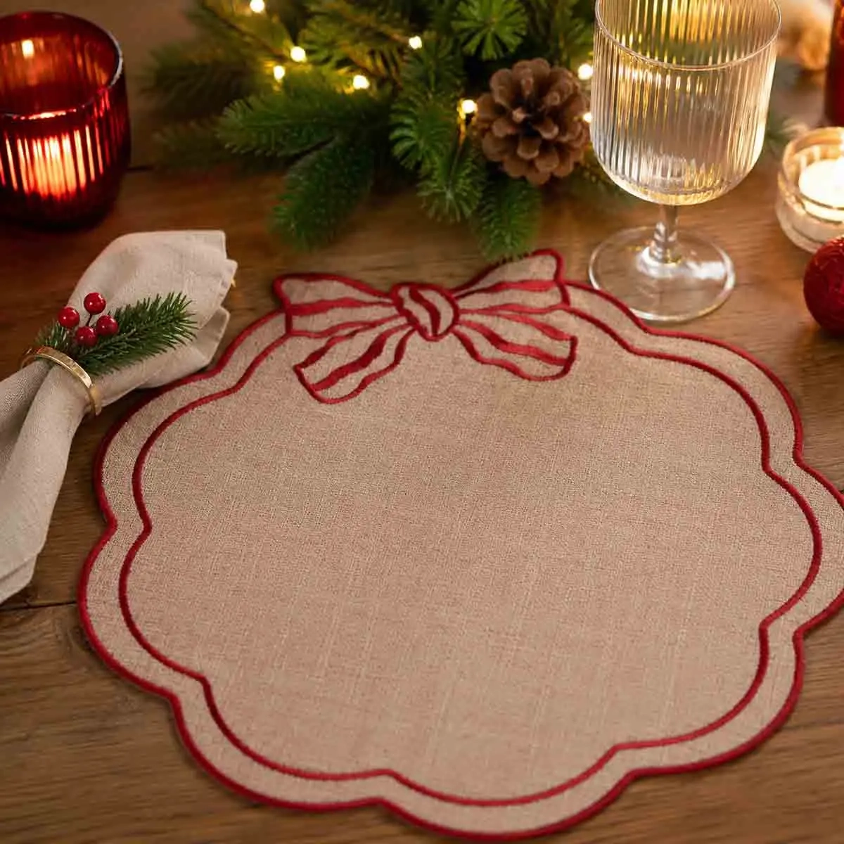 Tablet Rosett 38 cm - Jultextilier och accessoarer - 6410416577715 - 1