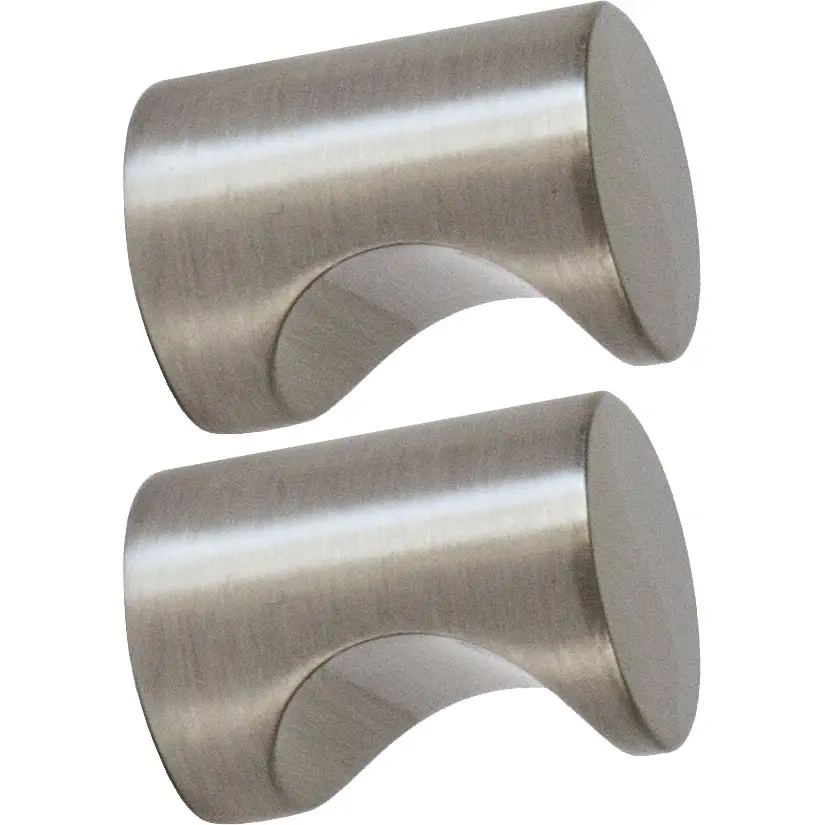 Knoppavdragare Modern 12mm 2st borstat stål - Handtag och skåpbeslag - 6414675104644 - 0