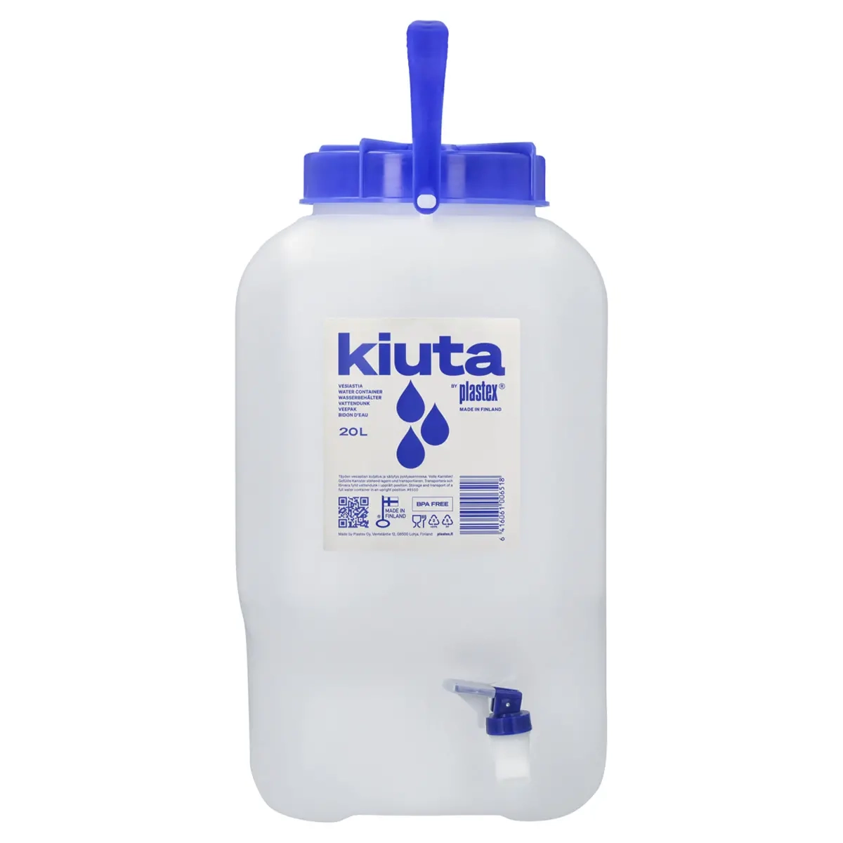 Vattenbehållare med kran 20L - Vattendunkar och hinkar - 6416061006518 - 0