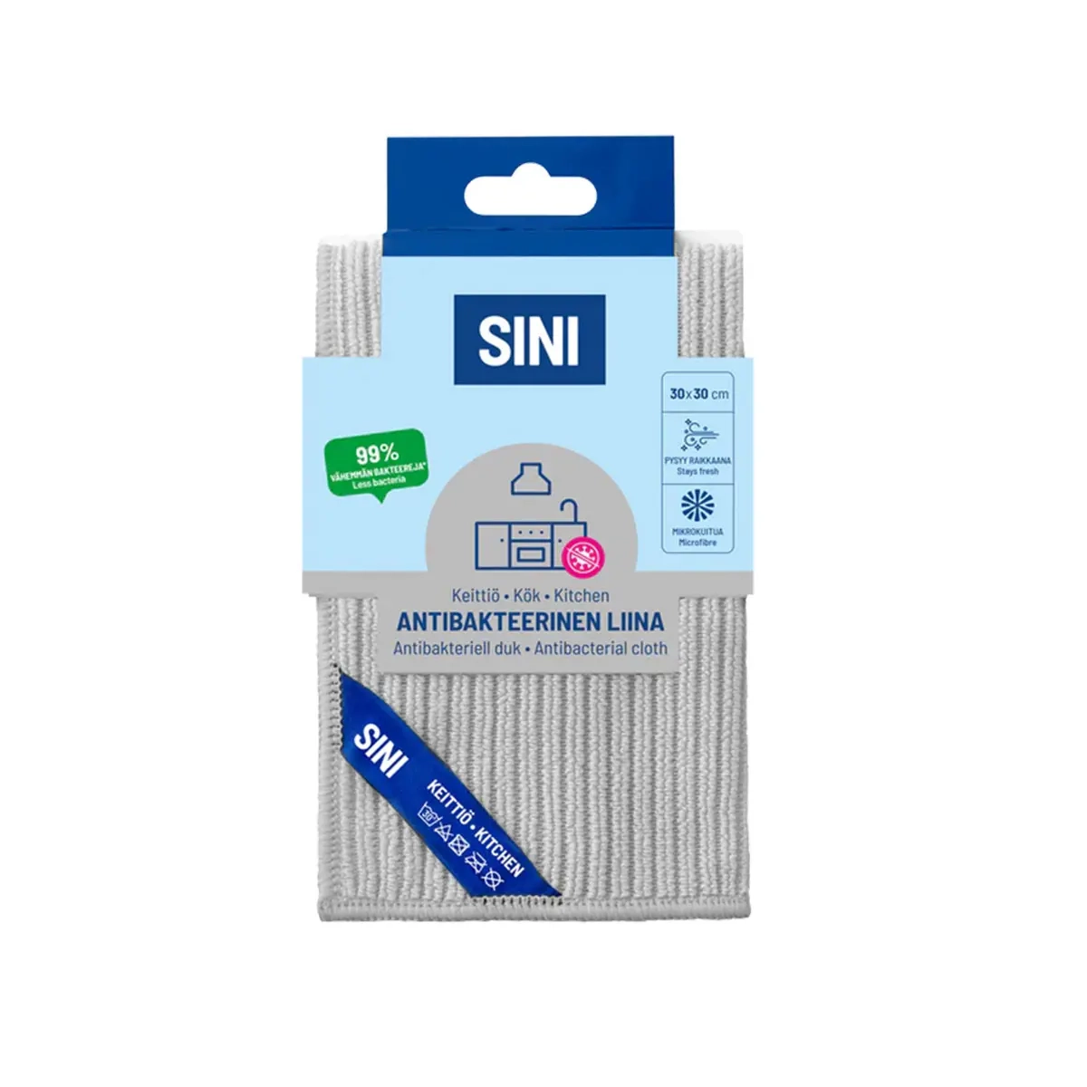 Sini Kökshandduk antibakteriell 30x30 cm - Rengöringsdukar och tvättsvampar - 6423800037924 - 1