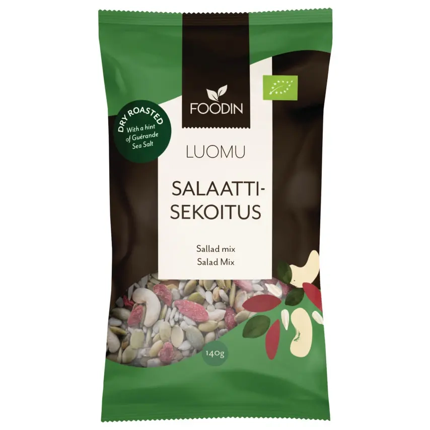 Sallad mix ekologisk 140g Foodin - Nötter, frön och pålägg - 6430048234640 - 0