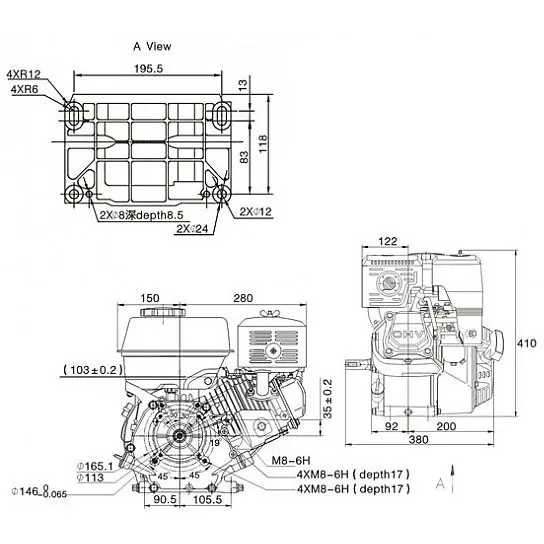 Motor 9hk med Lonc elstart - Motorer - 6438168069227 - 5