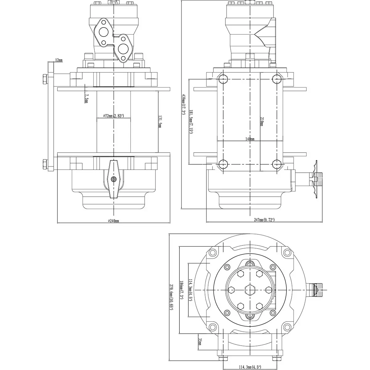 Hydraulisk spil Runva 1800 kg 3968 lbs - Bilspil - 6438471021660 - 4