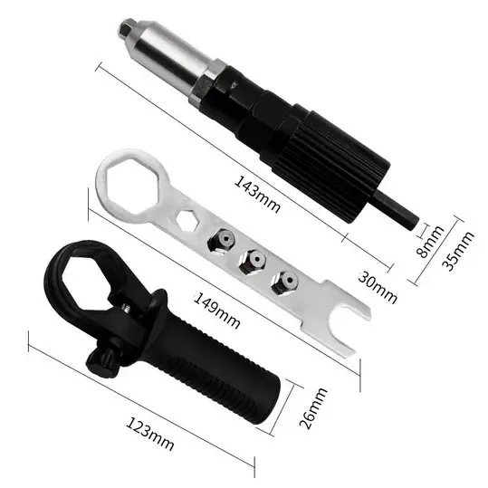 Niethammer pistolen adapter til boremaskine - Pop nittang og hæftemaskine - 6438471285048 - 1