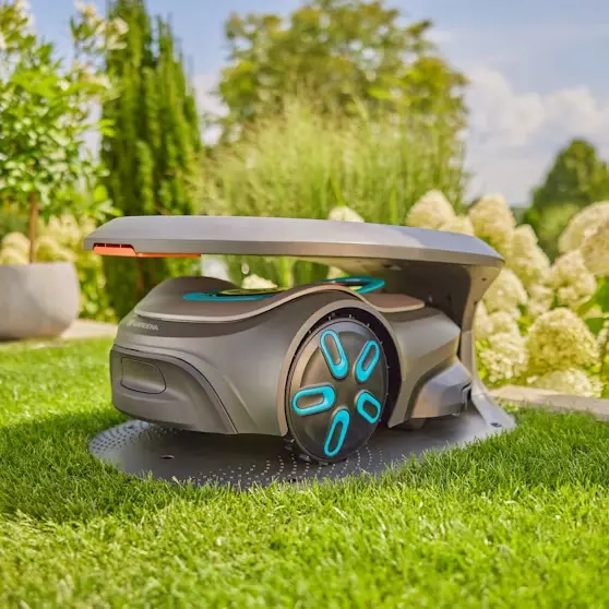 Gardena smart SILENO free 800 med garage och kollisionssensor - Gräsklippare och robotgräsklippare - 6438471351880 - 1