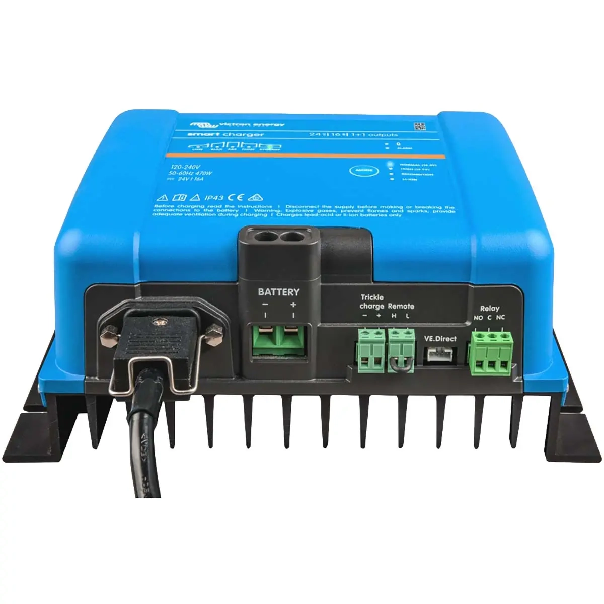 Victron Batterioplader 24V 16A Phoenix Smart - Laderegulatorer til solpaneler - 8719076041924 - 1