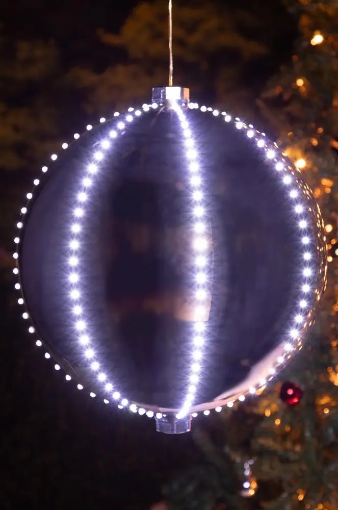 Ljuskula led Meteor 15cm silver - Dekorationsbelysning - 8721037161060 - 5