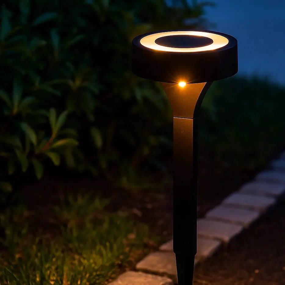 Solcellsbelysning Ring med markspjut 11x40 cm - Solcellslampor - 8721037337304 - 1