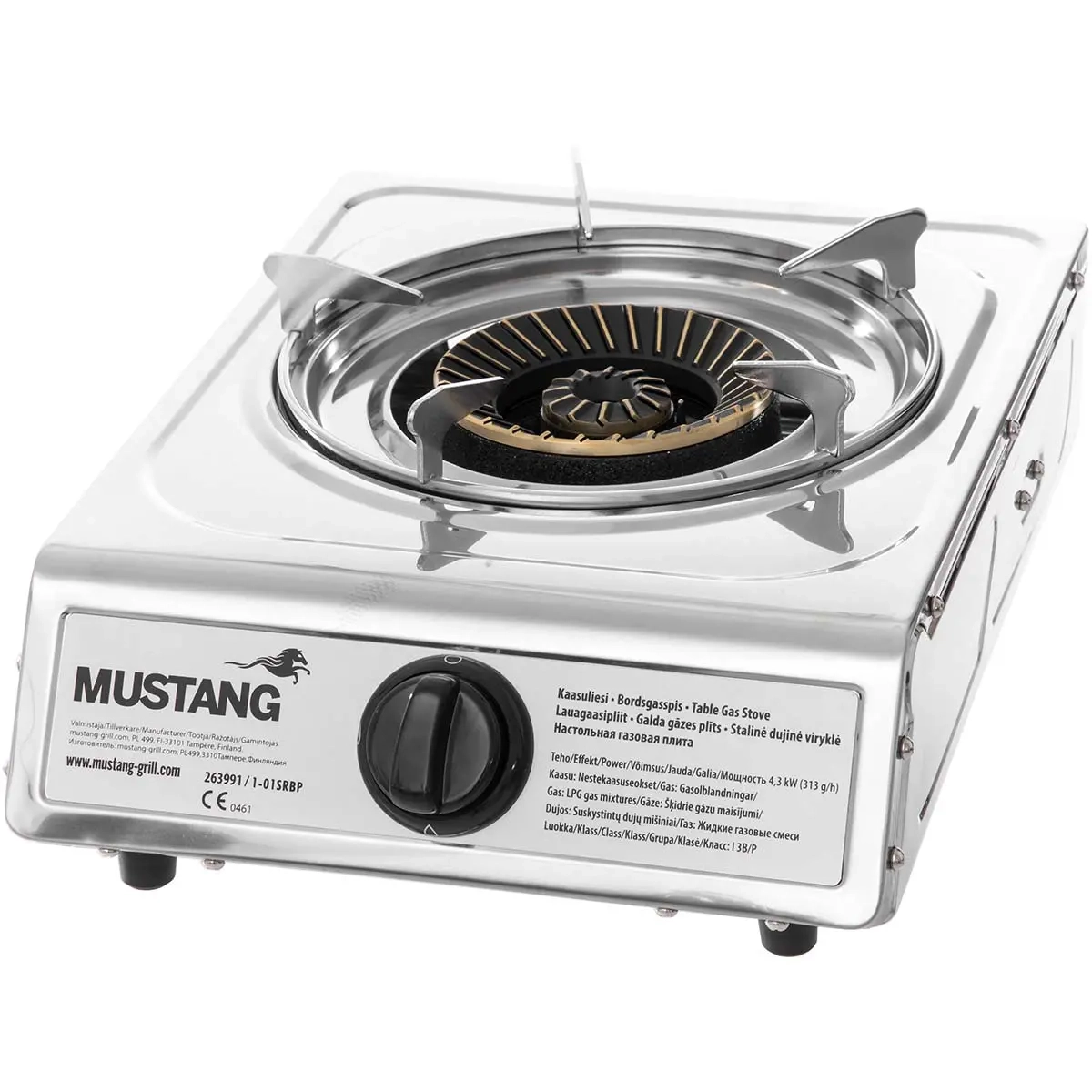 Kaasblus på stål Mustang 4,3kW - Gaskomfur og gaskomfur - 6410412639912 - 0