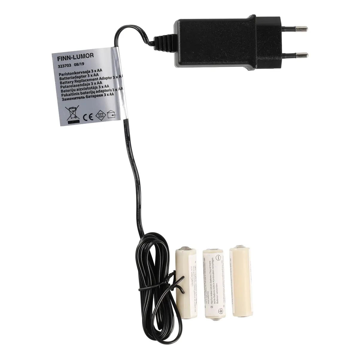 Batterieliminator 3 x AA 1,5V - Batteridrivna ljusslingor - 6410413237032 - 0