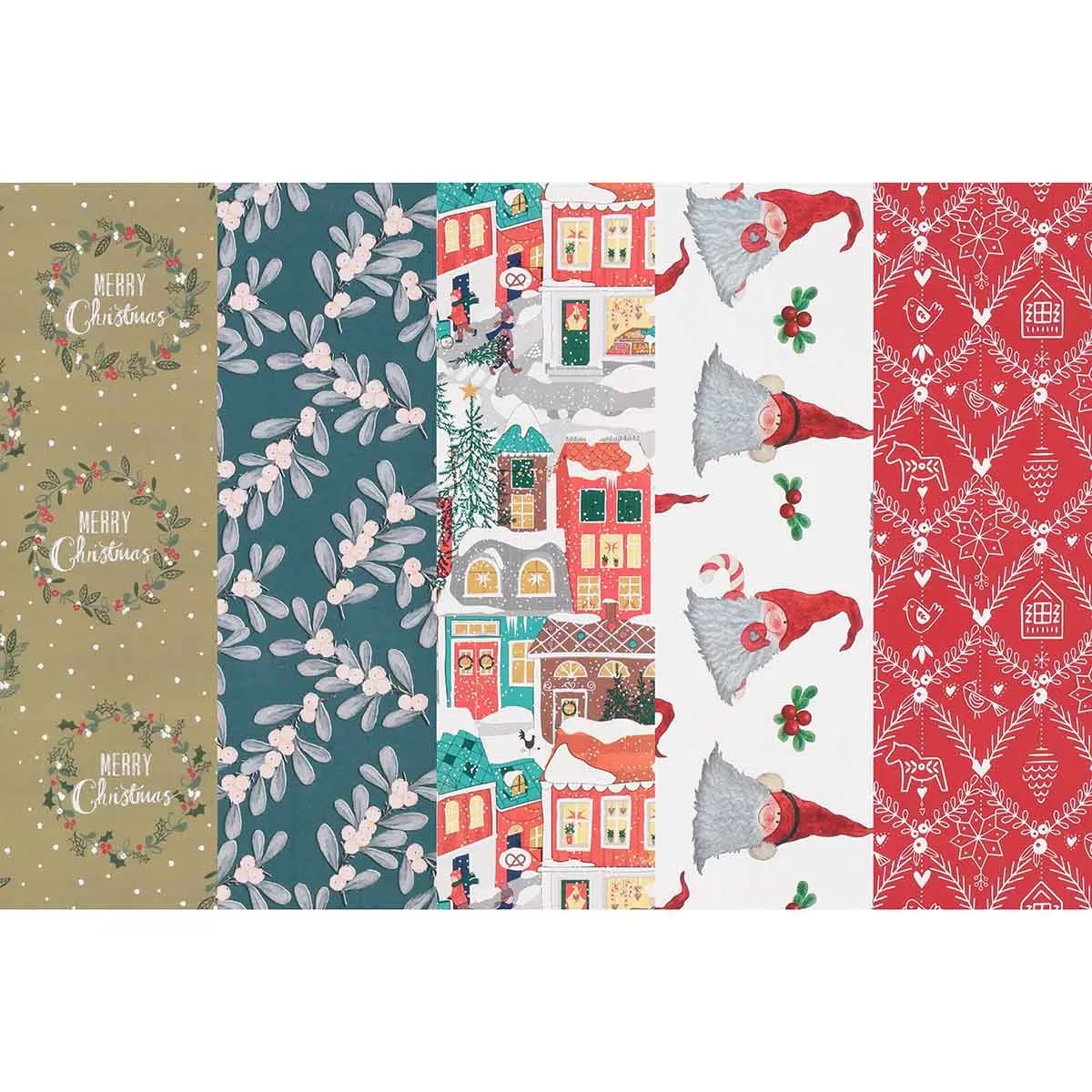 Julpapper 70 cm x 10 m blandning - Paketinslagning - 6410416419589 - 0