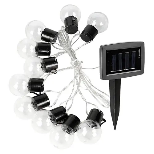 Valgkæde Solar klar kuppel 10 stk LED - Solcellebelysning - 6418536009345 - 1