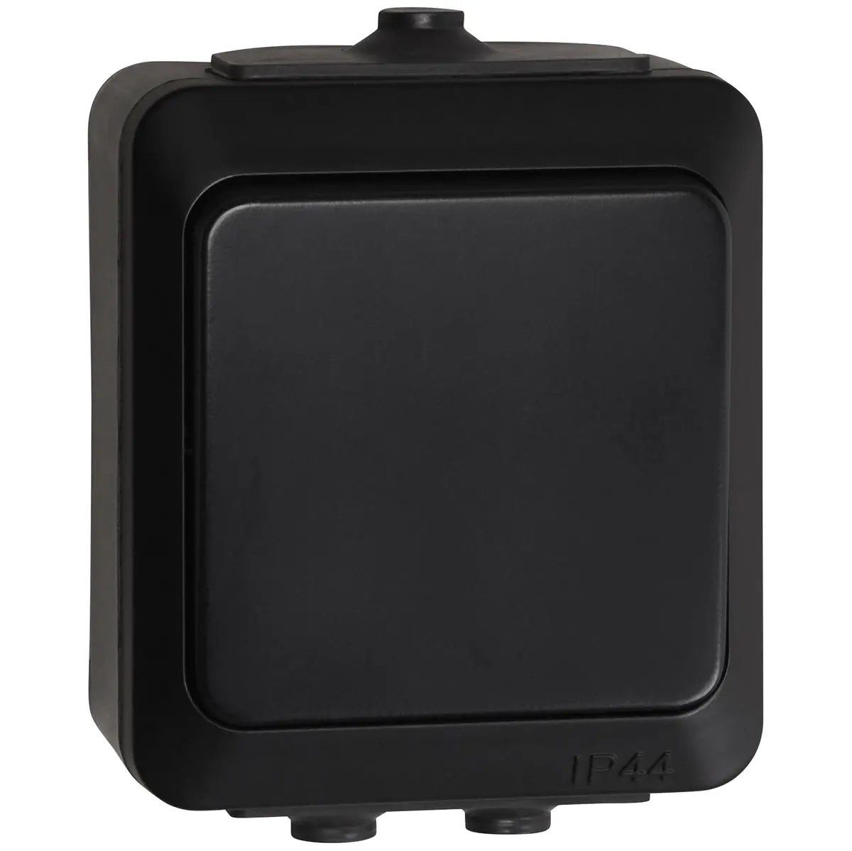 Koblingskontakt 1/6 overflade IP44 Opal Pro Black. - Afbrydere og lysdæmpere - 6438056309183 - 0