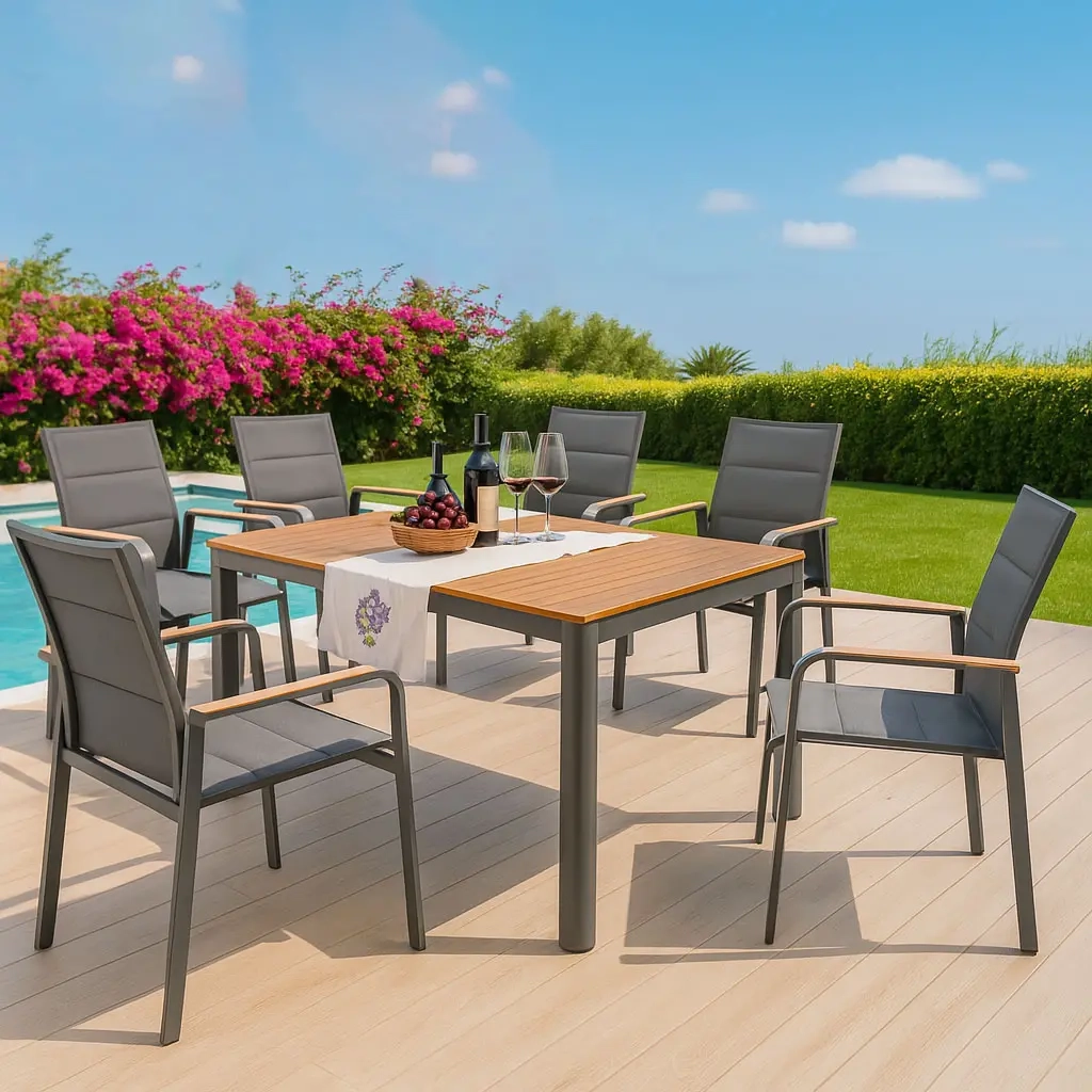 Havebord Form Grey 160cm - Balkon møbler - 6438168118338 - 1