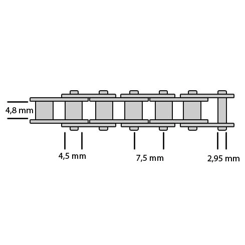Sähkøcrossens kæde 122 led -  - 6438471019629 - 2