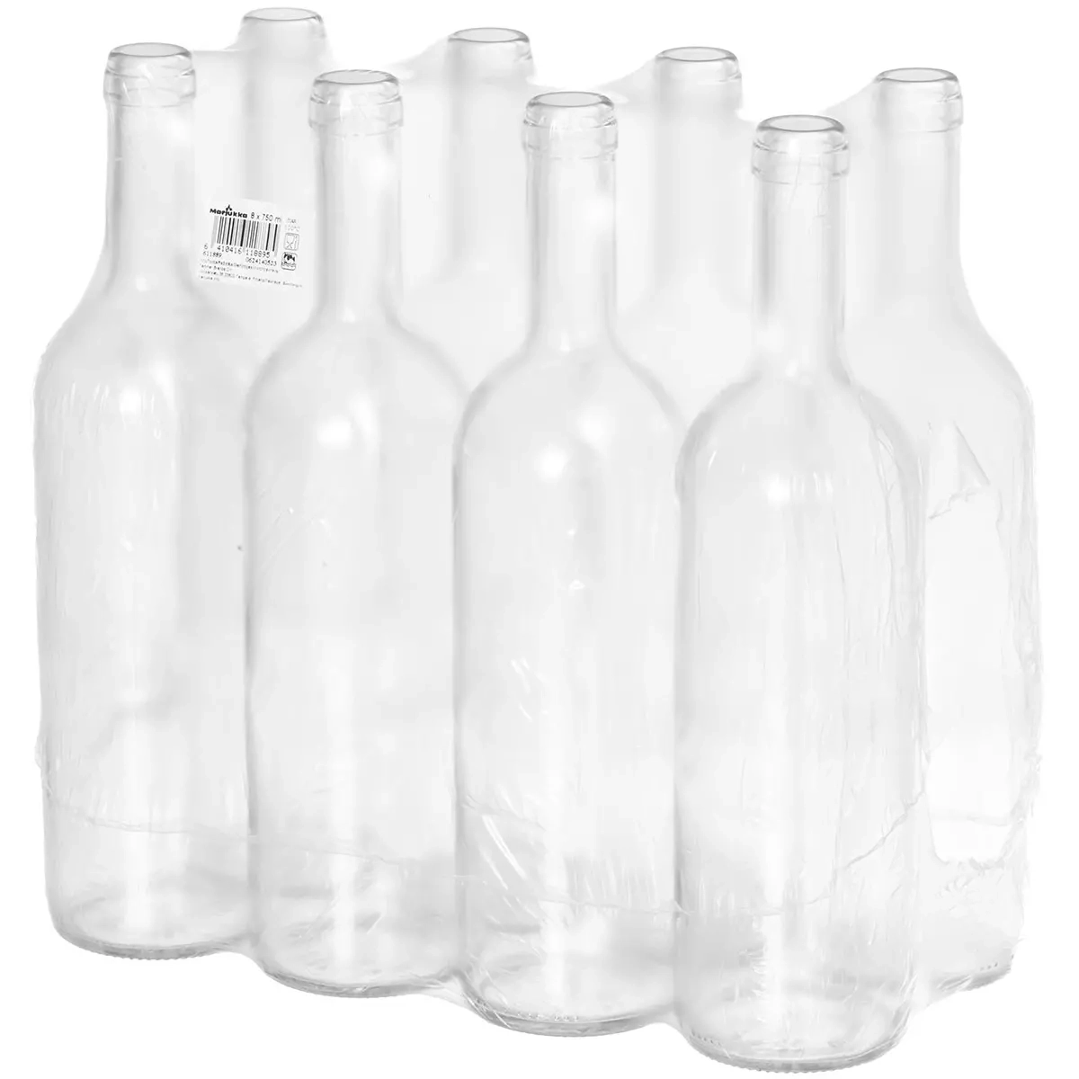 Glasflaska klar juiceflaska 750ml 8-pack - Förvaringskärl - 6410416118895 - 0