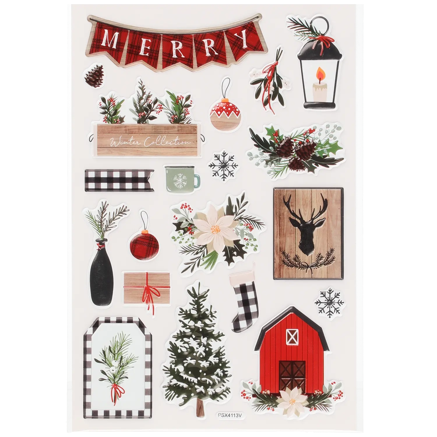 Mærkat Xmas Holiday assortiment - Emballage - 6410416214900 - 1