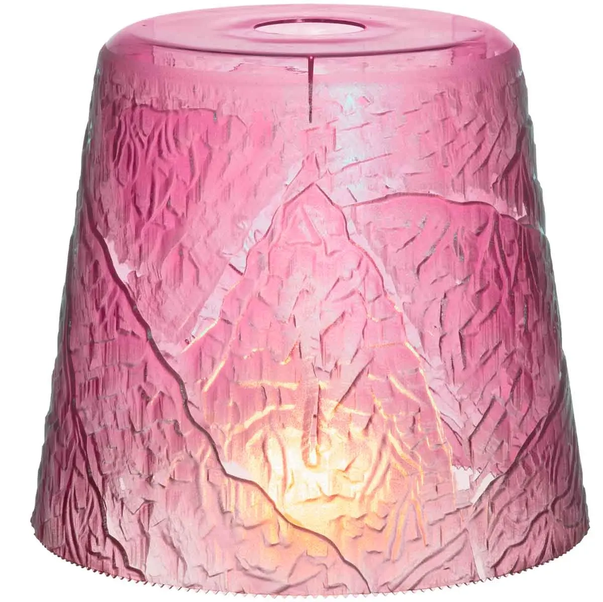 Julelygte Frost 20 cm lyserød - Lanterne - 6410416366807 - 0