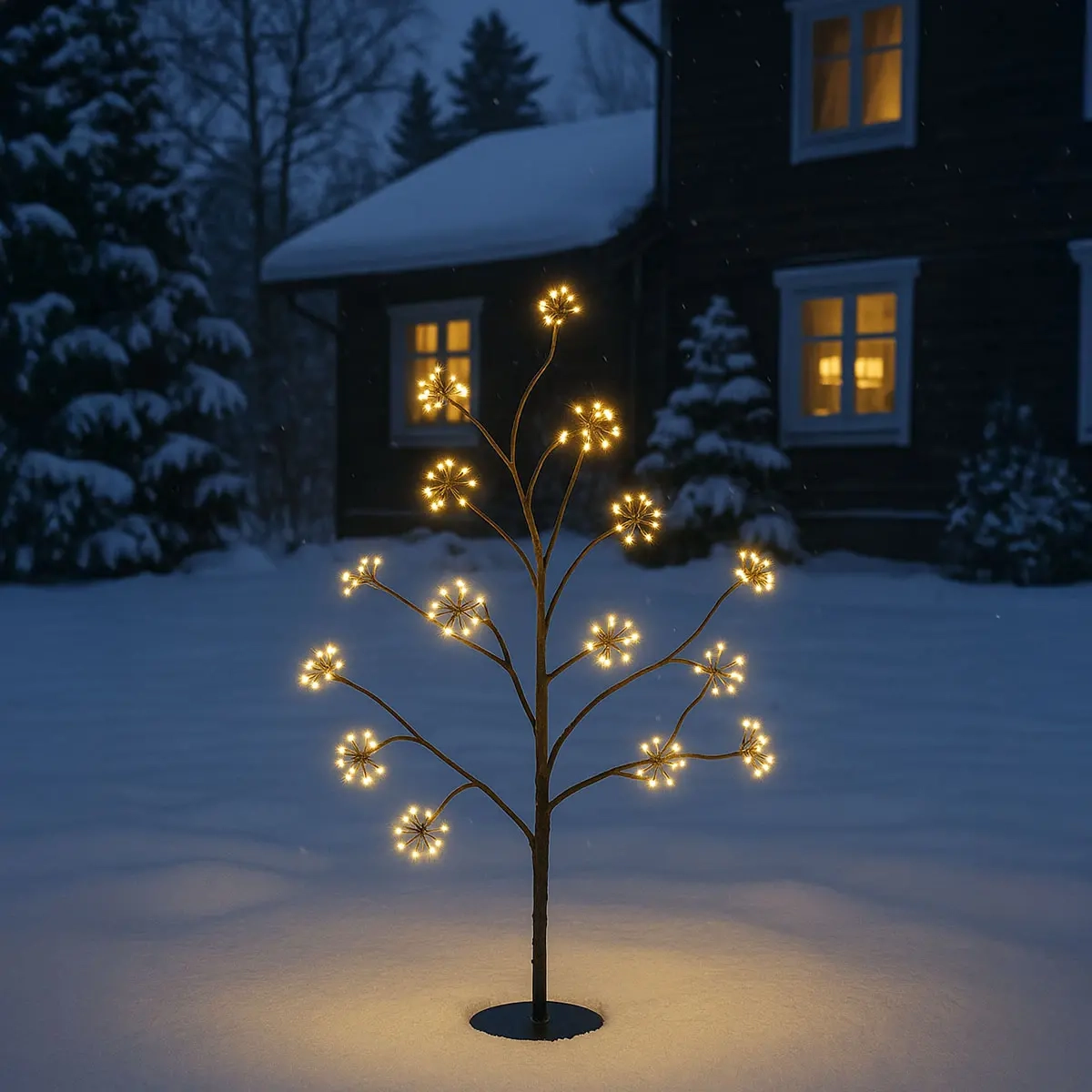 Lysende træ 690 micro-LED Firework varm hvid - Stearinlys træ - 6410416377223 - 1