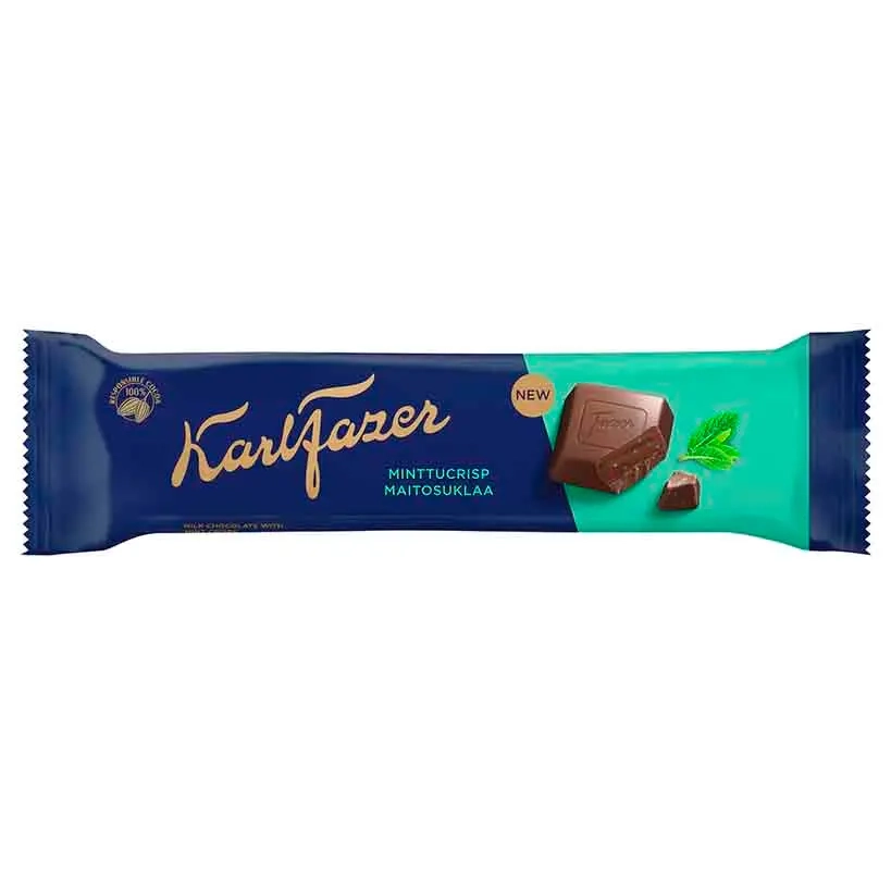 Fazer Minttucrisp chokoladebar 37 g - Chokoladekager og praliner - 6416453420311 - 0
