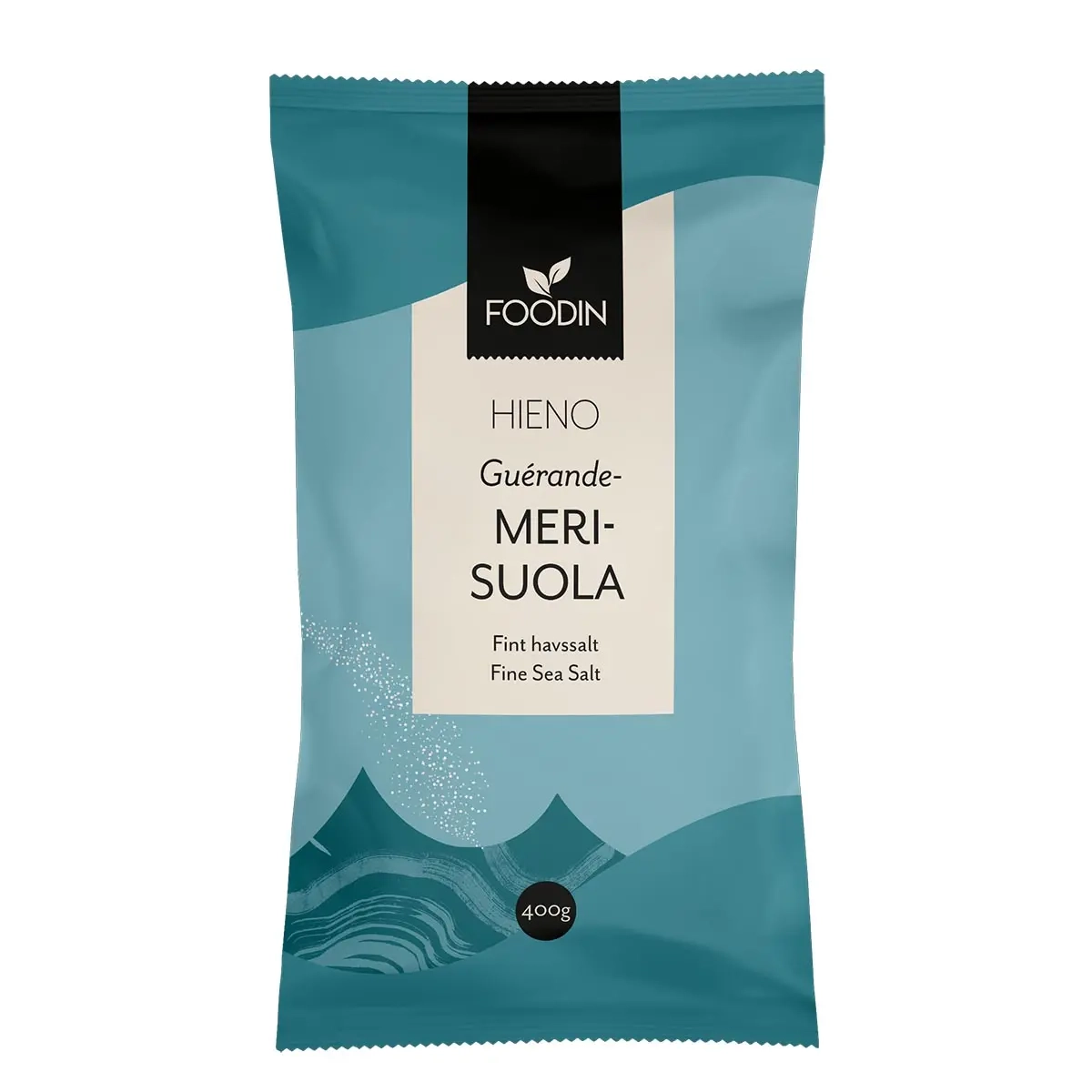 Guerande havsalt 400g fint Foodin - Krydderier og olier - 6430055215984 - 0