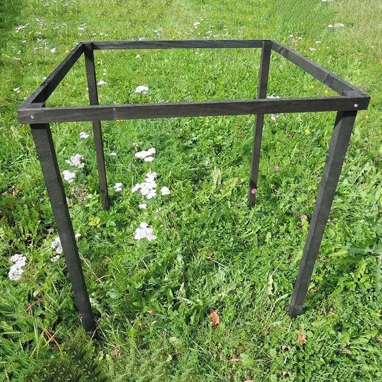 Buskstöd i trä 70 x 70 x 80 cm svart - Växtstöd och buskstöd - 6430068432460 - 0